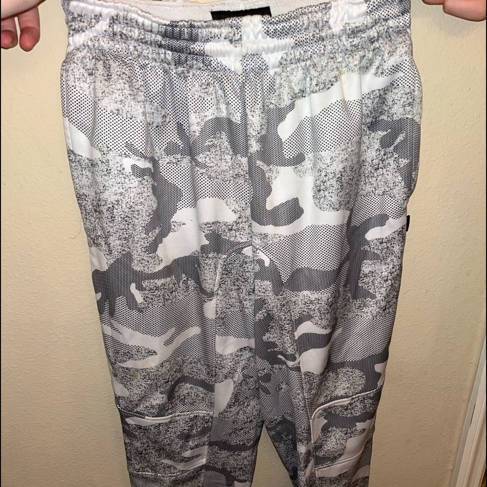 White and grey camouflage, Camps Sport Sweatpants, Small